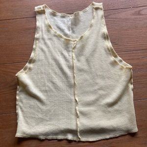 American Eagle yellow tank top.
